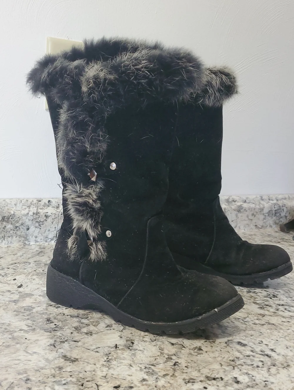 Women’s Black Faux Fur Winter Boots